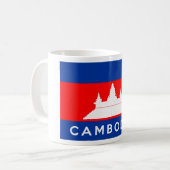 Mug symbole du pays du cambodge nom (Devant gauche)