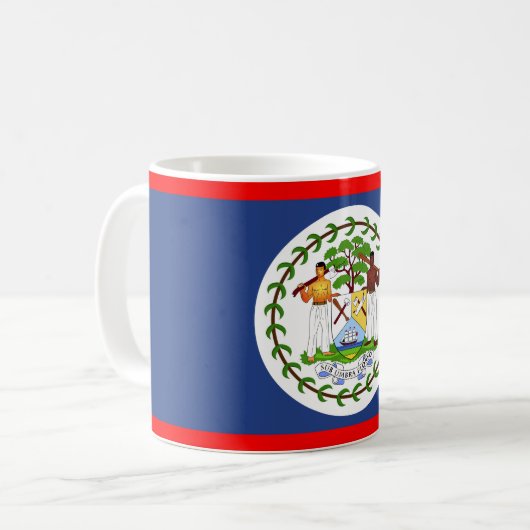 Mug Symbole du pays du pavillon du Belize (Devant gauche)