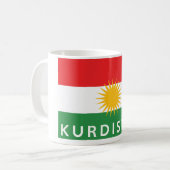 Mug symbole du pays kurdistan nom (Devant gauche)