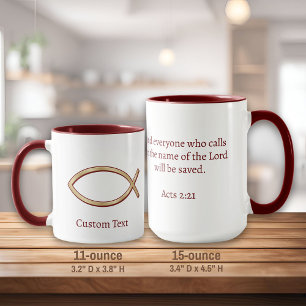 Mug Symbole du poisson de Jésus