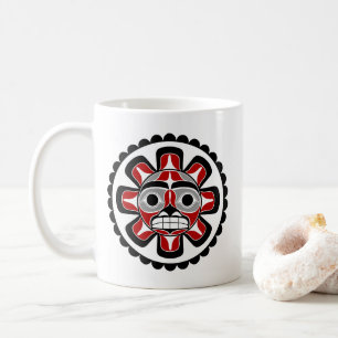 Mug Symbole du soleil des Amérindiens du Nord-Ouest Pa