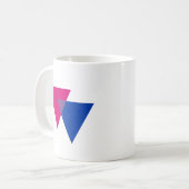 MUG SYMBOLE DU TRIANGLE BISEXUEL (Devant gauche)