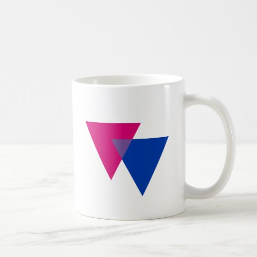 MUG SYMBOLE DU TRIANGLE BISEXUEL (Droite)