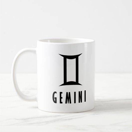Mug Symbole du zodiaque de Gemini (Gauche)