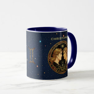 Mug Symbole du zodiaque jumeaux Gémeaux pour hommes