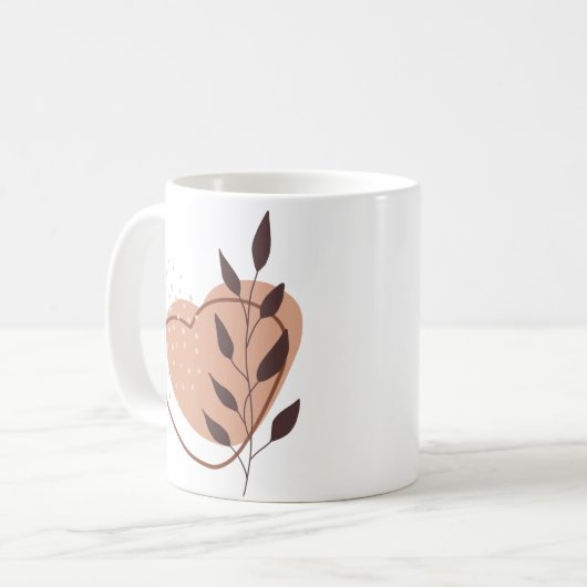 Mug symbole esthétique du coeur - boho esthétique (Devant gauche)