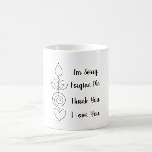 Mug Symbole et mots de guérison de ho'oponopono.