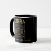 Mug Symbole et traits de la bibliothèque Zodiac (Devant gauche)