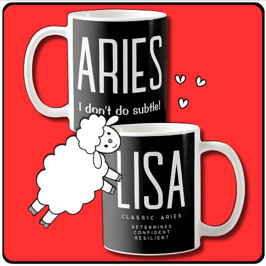 Mug SYMBOLE Étoile Aries Cadeau Zodiac