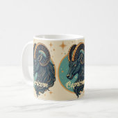 Mug Symbole étoile Capricorne de l'Horoscope (Devant gauche)