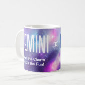 Mug Symbole étoile Gemini Colorful Galaxy Astrology Ca (Devant gauche)