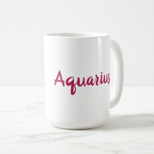 Mug SYMBOLE Étoile Zodiaque Aquarius Astrologie Trait  (Devant droit)