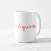 Mug SYMBOLE Étoile Zodiaque Aquarius Astrologie Trait (Devant droit)