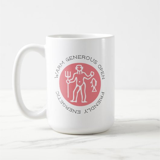 Mug SYMBOLE Étoile Zodiaque Aquarius Astrologie Trait (Gauche)