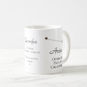 Mug SYMBOLE Étoile Zodiaque Aries Constellation de la (Devant droit)