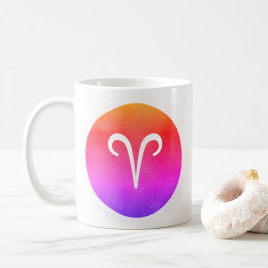 Mug SYMBOLE Étoile Zodiaque Aries Moderne (Avec donut)