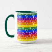 Mug Symbole féminin Motif arc-en-ciel (Gauche)