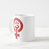 Mug Symbole féministe rouge (Devant gauche)