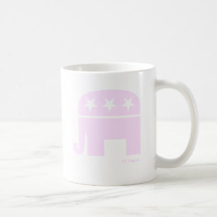 Mug Symbole GOP Eléphant rose Femme républicaine