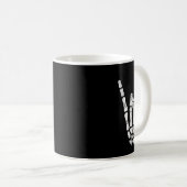 Mug Symbole Halloween Rock Hand Sign Skeleton Rock N R (Devant droit)