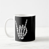 Mug Symbole Halloween Rock Hand Sign Skeleton Rock N R (Gauche)