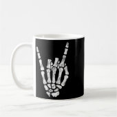 Mug Symbole Halloween Rock Hand Sign Skeleton Rock N R (Gauche)