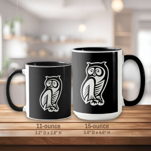 Mug Symbole hibou blanc