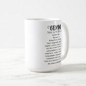 Mug SYMBOLE Horoscope Gemini | SIGNE D'Astrologie Jume (Devant droit)