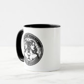 Mug SYMBOLE Horoscope SYMBOLE GEMini ET TRAITS (Devant gauche)