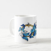 Mug Symbole infini de papillons Morpho bleus (Devant gauche)