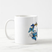 Mug Symbole infini de papillons Morpho bleus (Gauche)