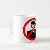 Mug Symbole interdit de chauffeur Avertissement drôle (Devant gauche)
