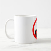 Mug Symbole interdit de chauffeur Avertissement drôle (Gauche)