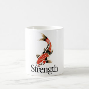 Mug Symbole japonais de carpe koï pour la motivation q