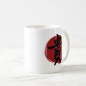 Mug Symbole Kanji d'honneur Calligraphie japonaise (Devant droit)
