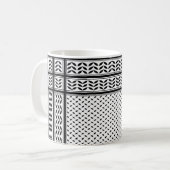Mug Symbole Keffiyeh de la Palestine Motif de résistan (Devant gauche)