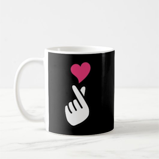 Mug Symbole main coréen du doigt KPOP Love Sarangha (Gauche)