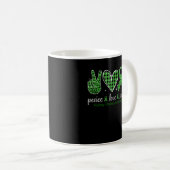 Mug Symbole main Paix Amour Cure Maladie du rein (Devant droit)