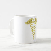 Mug Symbole médical d'or de caducée (Devant gauche)