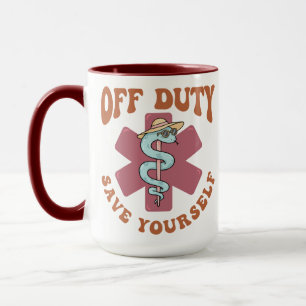 Mug Symbole médical drôle pour infirmière hors service