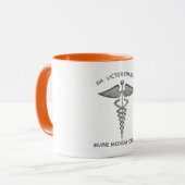 Mug Symbole Médicale Caduceus Personnalisé (Devant gauche)