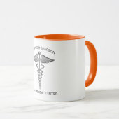Mug Symbole Médicale Caduceus Personnalisé (Devant droit)