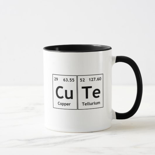 Mug Symbole mignon d'élément de mots de Tableau (Droite)
