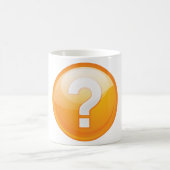 Mug Symbole Moderne Gras Point d'Interrogation Orange (Centre)