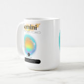 Mug Symbole moderne Zodiac Gemini Citation Air Element (Devant gauche)