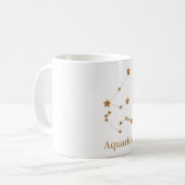 Mug Symbole moderne Zodiac Gold Aquarius | Air de l'él (Devant gauche)