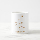 Mug Symbole moderne Zodiac Gold Aquarius | Air de l'él (Centre)