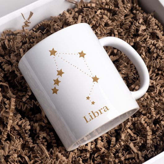 Mug Symbole moderne Zodiac Gold Libra | Air de l'éléme
