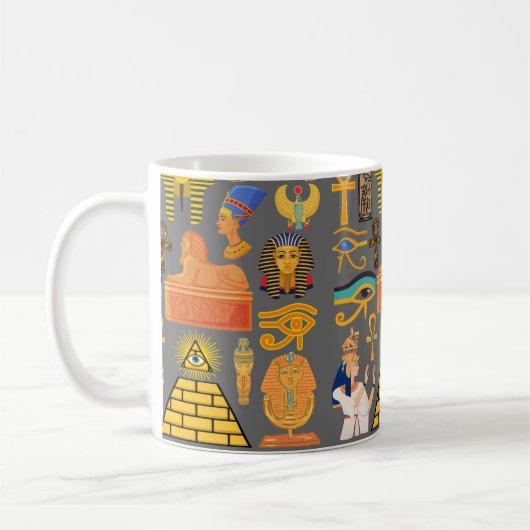Mug Symbole motif Hiéroglyphe égyptien antique (Gauche)
