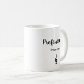 Mug Symbole musical Musicien Noir Blanc (Devant droit)